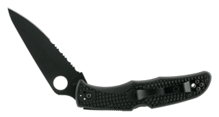 Spyderco Endura 4 Tactical 3.75" Folding Knife with Half Serrated Blade
